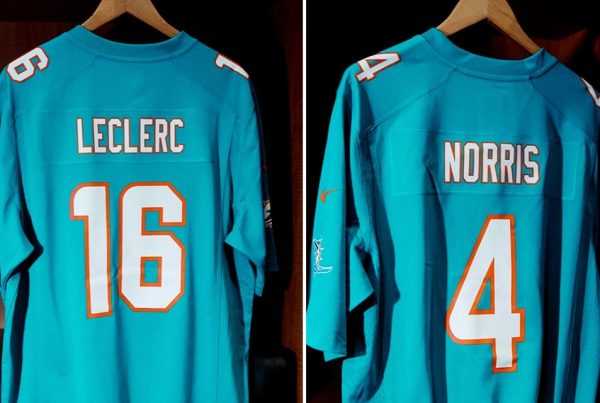 nxnoticias.com-leclerc-y-pilotos-de-la-f1-calientan-motores-en-miami-con-estrellas-de-los-dolphins