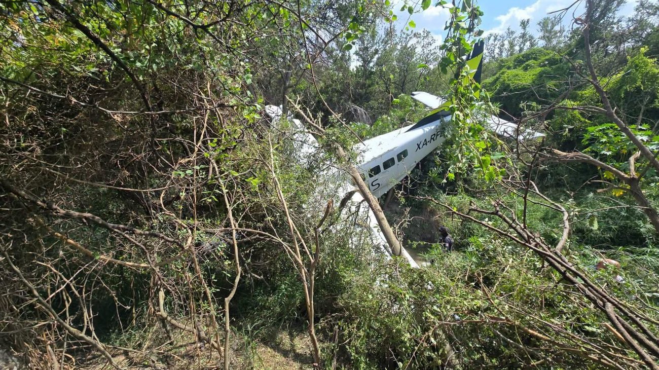 Se reporta caída de aeronave en Pesquería, Nuevo León.