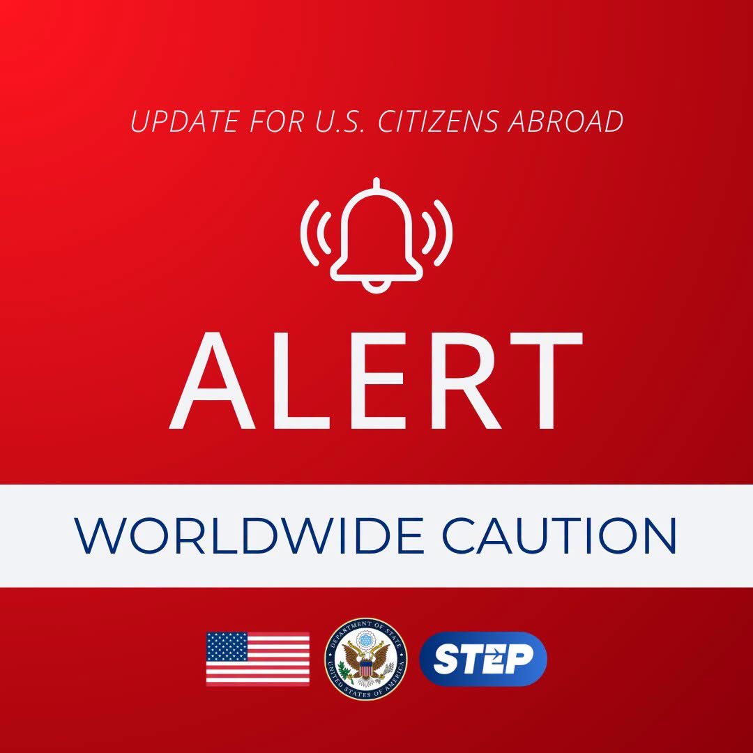 Estados Unidos emite alerta mundial de viaje a Medio Oriente.