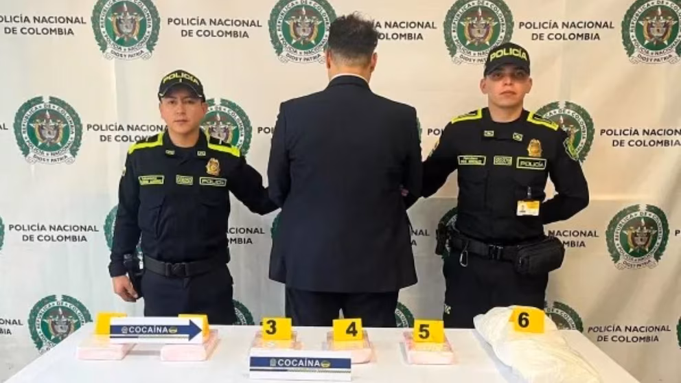Capturan a español con cocaína en Colombia.