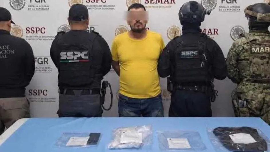 Detienen a El Guapo, presunto integrante del Cartel de Sinaloa.