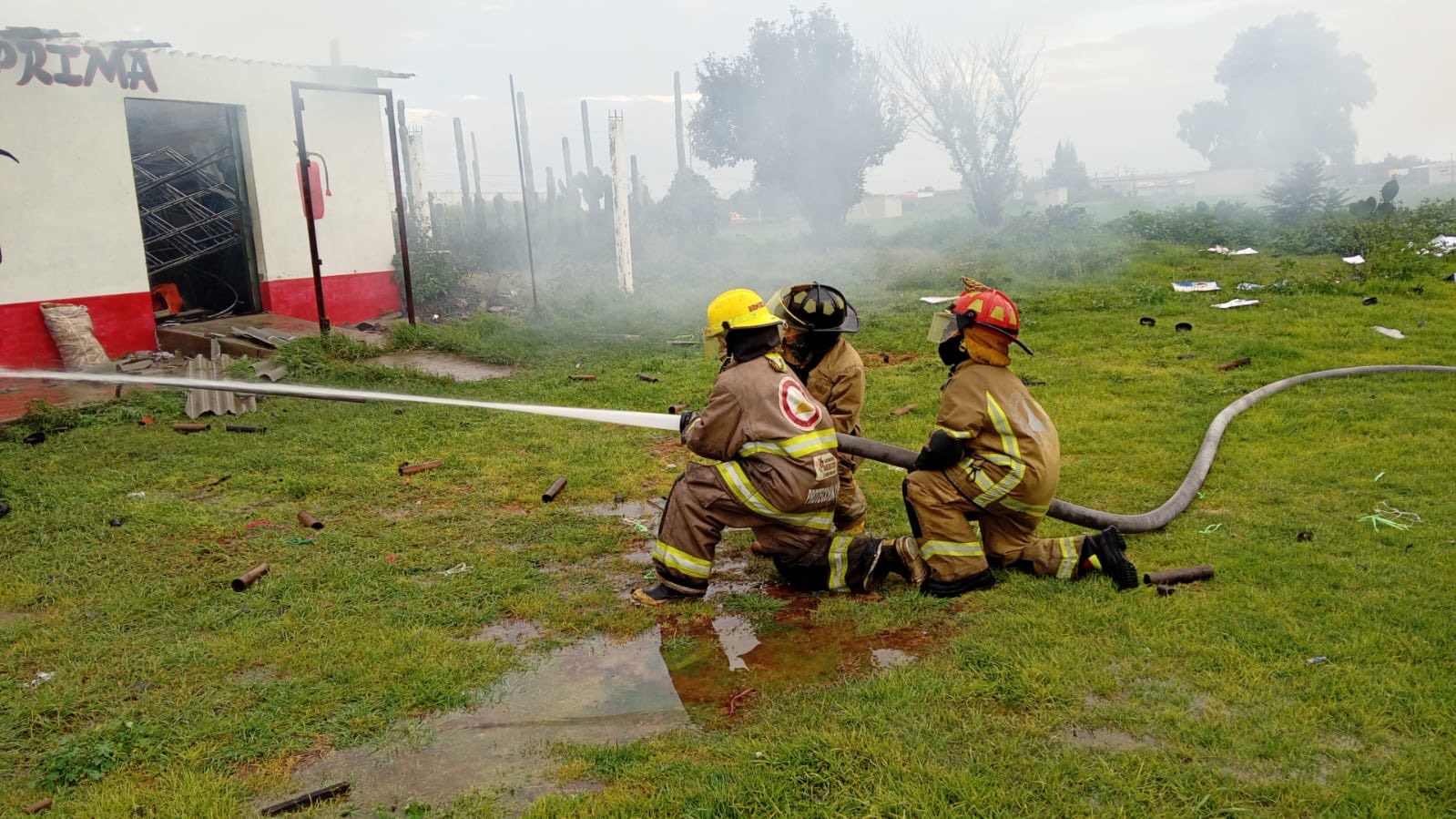Se registra explosión en taller de pirotecnia de La Saucera, Tultepec.