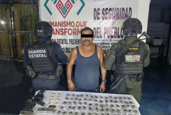 Detienen a presunto integrante del Cártel de Sinaloa en Chiapas.