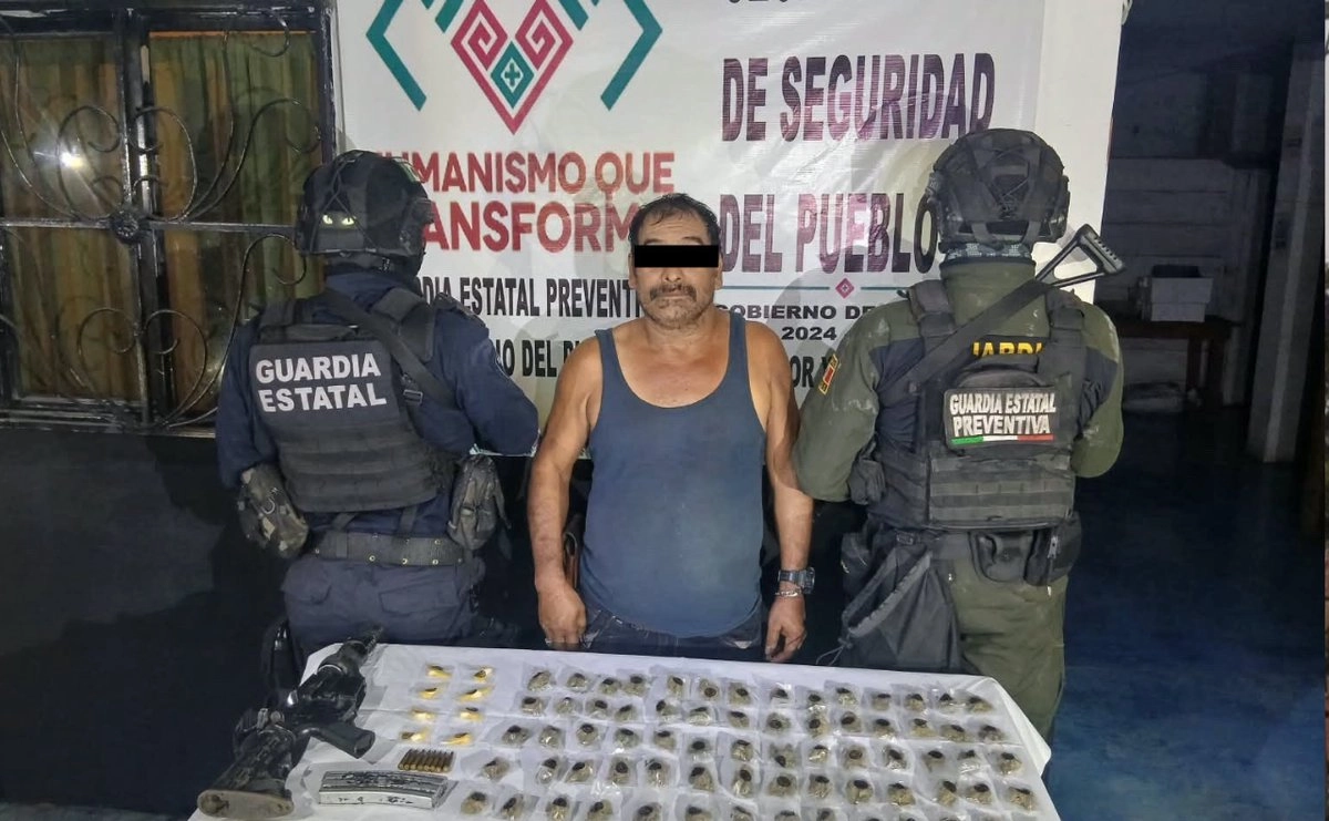 Detienen a presunto integrante del Cártel de Sinaloa en Chiapas.