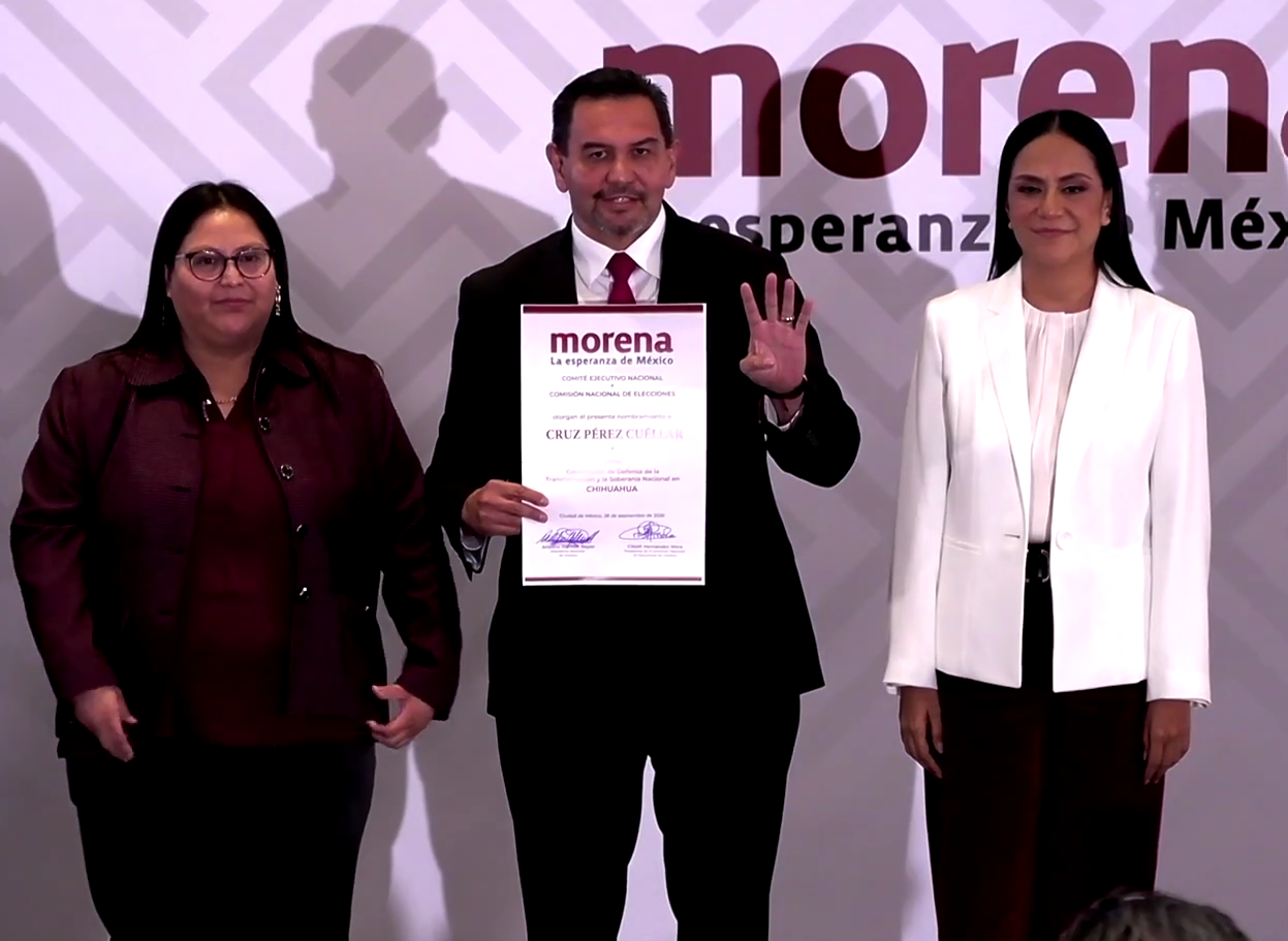 Cruz Pérez Cuéllar es el coordinador de Morena en Chihuahua.