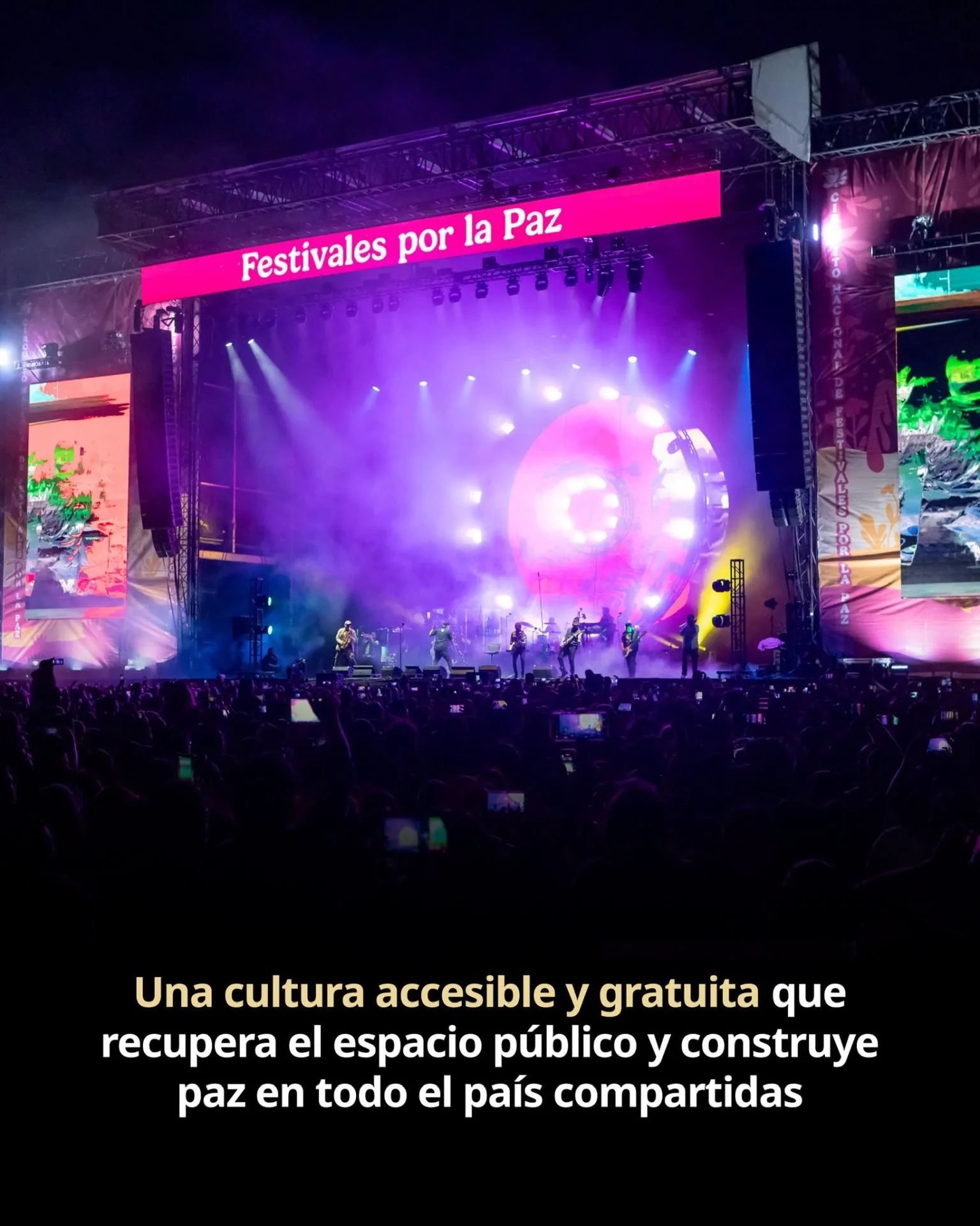 Secretaría de Cultura anuncia resultados de los Festivales por la Paz.