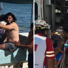 Localizan con vida a hombre perdido en el mar en Playa del Carmen.
