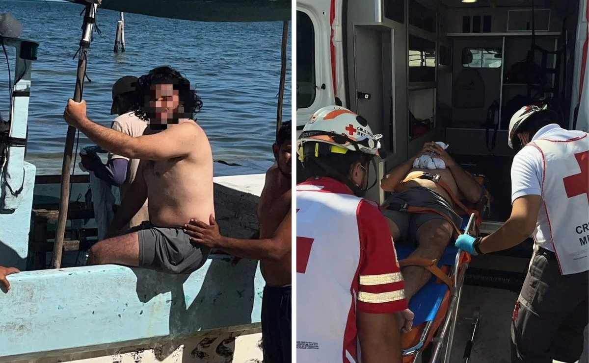Localizan con vida a hombre perdido en el mar en Playa del Carmen.
