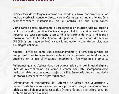 Secretaría de las Mujeres se pronuncia en caso Karen Marcela.