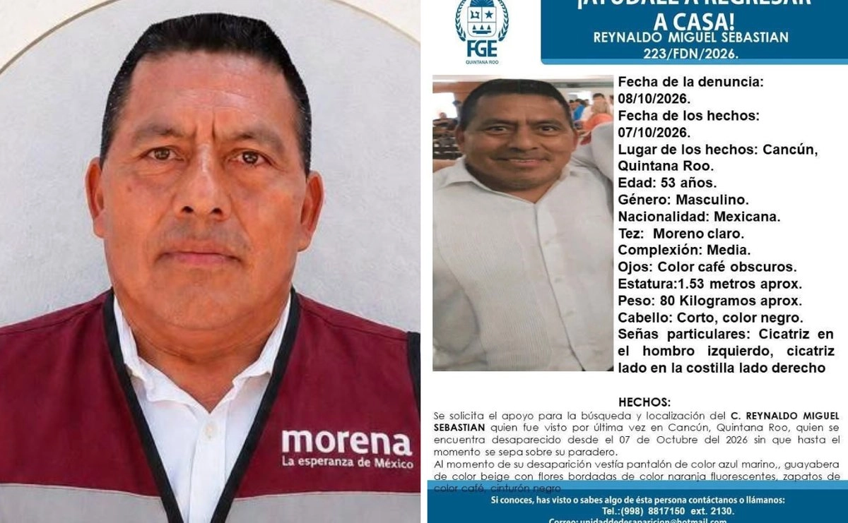 Desaparece aspirante de Morena en Quintana Roo.