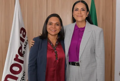 Ariadna Montiel se reúne con Beatriz Mojica para trazar ruta de Morena en Guerrero.