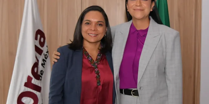 Ariadna Montiel se reúne con Beatriz Mojica para trazar ruta de Morena en Guerrero.