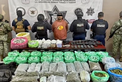 Capturan a "El Negro Pimentel" en Ensenada, está ligado al Cártel de Sinaloa.